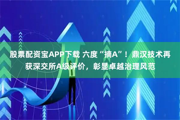 股票配资宝APP下载 六度“摘A”！鼎汉技术再获深交所A级评价，彰显卓越治理风范