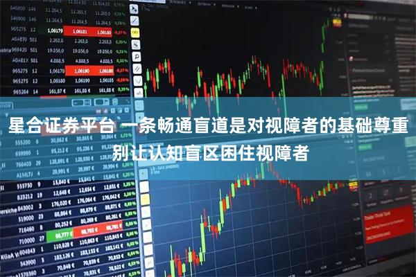 星合证券平台 一条畅通盲道是对视障者的基础尊重 别让认知盲区困住视障者