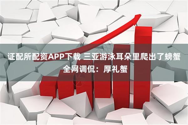证配所配资APP下载 三亚游泳耳朵里爬出了螃蟹 全网调侃：厚礼蟹